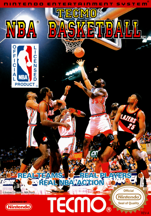 Tecmo NBA Basketball (USA) (NES-N7) box art